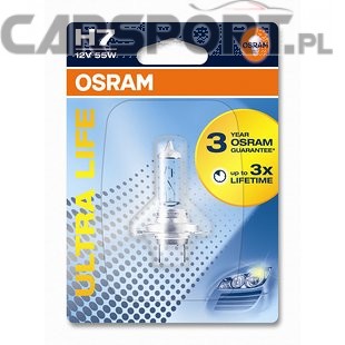 Żarówka OSRAM H7 12V 55W PX26d Ultra Life