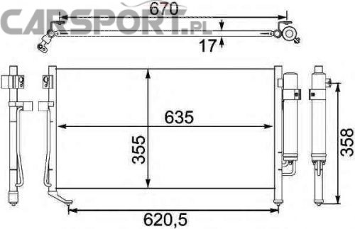 Chłodnica klimatyzacji do Forester 03-